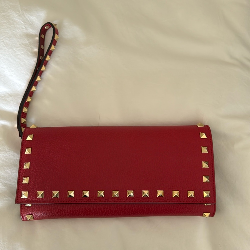 PRICE DROP! NEW Valentino wallet clutch with gold studs